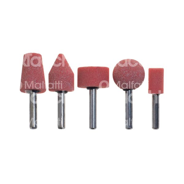 Poggi 39900 assortimento mola in corindone rosa art. 399.00 utilizzo rettificare gambo mm 6x30 confezione pz 5