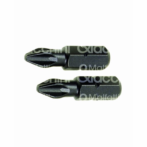 Poggi 45400 inserto per avvitatore art. 454.00 ferro impronta ph 1 - l mm 25 - attacco 1/4 pollici pz 2