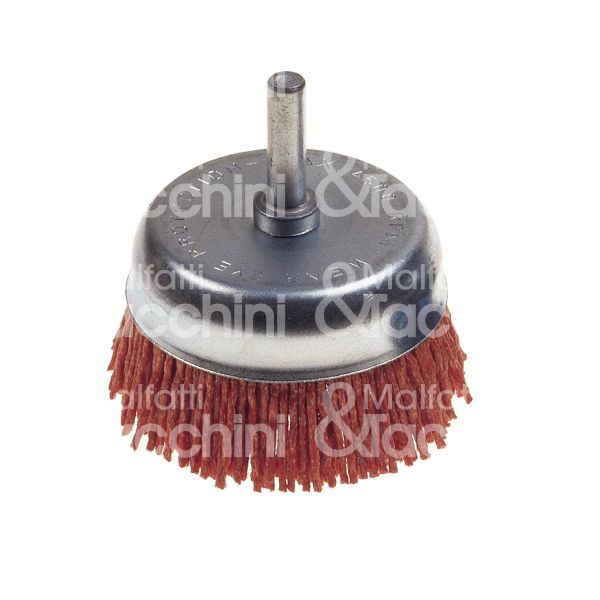 Poggi 49725 spazzola per trapano art. 497.25 forma tazza Ø mm 50 gambo mm 6 nylon abrasivo grana 80