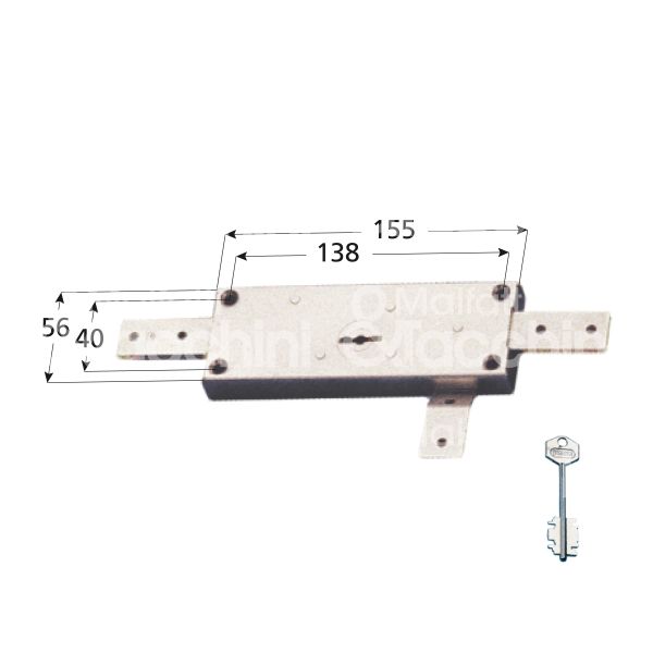 Potent 1630 serratura per serranda triplice foro doppia mappa / chiave doppia mappa cifratura kd