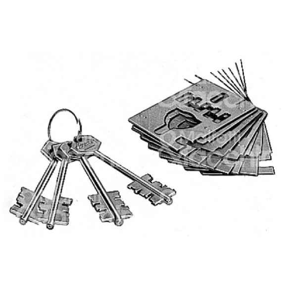 Potent 1827 gorges ricambio ambidestra chiave : 3 lunghezza 42 cifratura kd