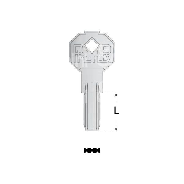 Art. 73001b00 chiave punzonata per serie s - l 28 mm