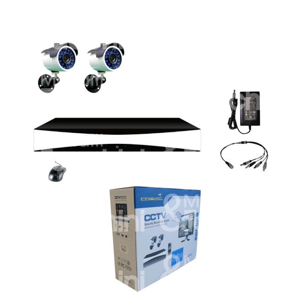 Proxe 433370 kit videosorveglianza per uso esterno registrazione su hard disk trasmissione filare ingressi bnc