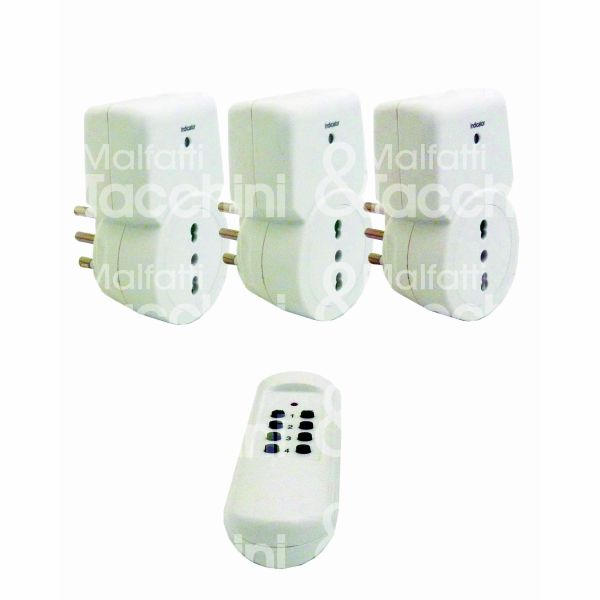 Proxe 710003 presa elettrica telecomandata art. 710003 kit 3 presa + 1 telecomando