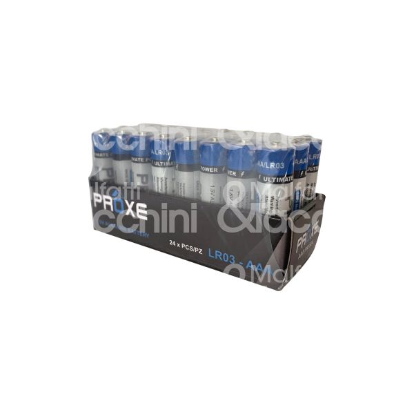 Proxe pr1524 pila aaa lr03 ministilo alkaline confezione pz 24 - volts 1,5 v -