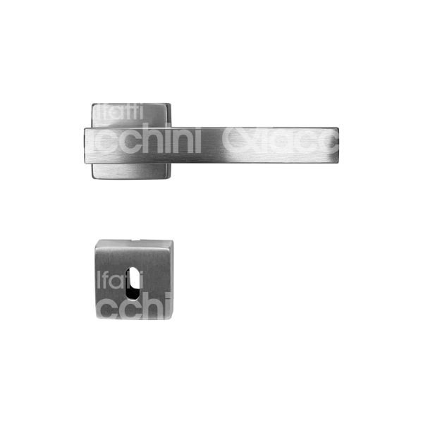 Reguitti s.p.a 402000544 coppia maniglia con rosetta q-mini142 zama cromo satinato foro patent quadro mm 8 Ø rosetta quadra mm 50