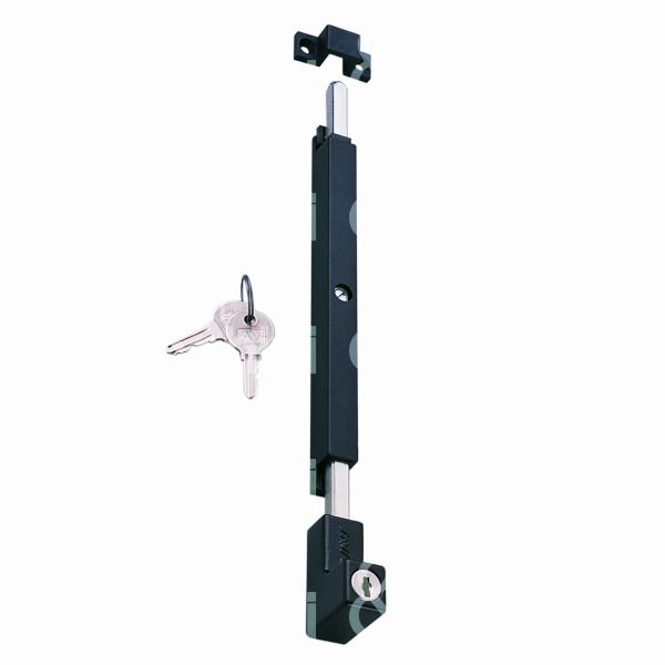 Savio 15702553 catenaccio verticale quadrotto con chiave art. 1570 acciaio nero senza portalucchetto l mm 250 x sezione asta quadra misura mm 14