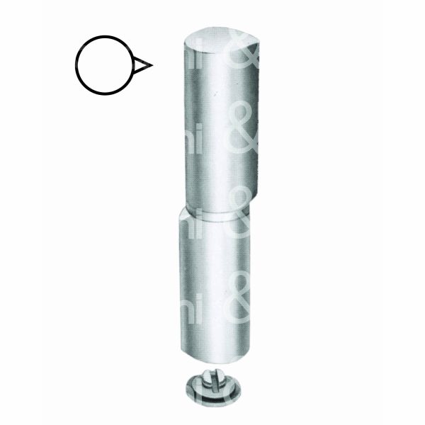 Savio 422 cerniera a saldare regolabile per porte blindate art. 422 sezione a goccia scorrimento con rondella acciaio lucido l mm 120 - Ø mm 25