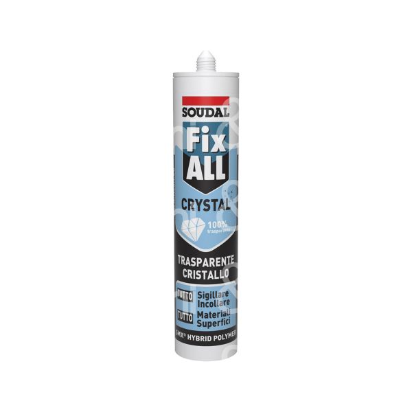 Soudal 117921 sigillante fix all crystal adesivo contenuto ml 290 colore trasparente