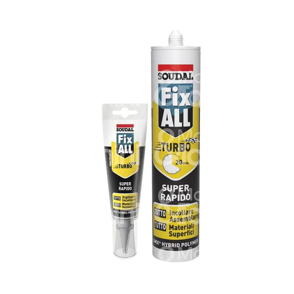 Soudal 122422 polimero ibrido ms (ms polymer) fix all turbo adesivo contenuto ml 290 colore bianco