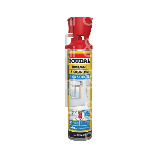 Soudal 125639 schiuma poliuretanica serramenti erogazione manuale contenuto ml 600