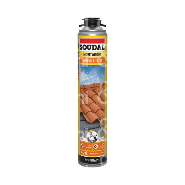 Soudal 125735 schiuma poliuretanica tetti erogazione pistola contenuto ml 750