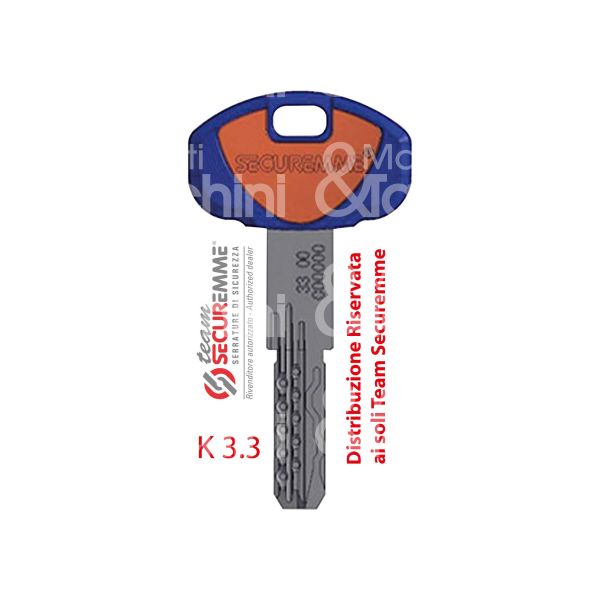 Chiave per cilindro k3.3 profilo a1