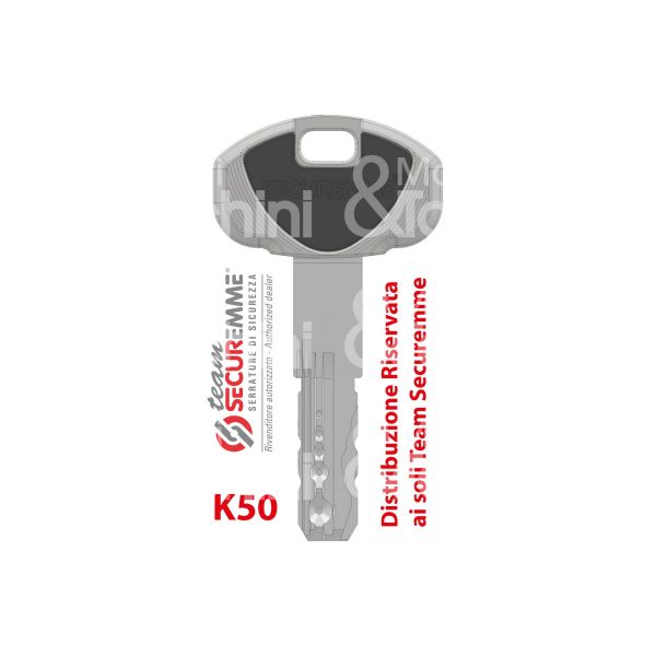 Chiave per cilindro k50 profilo 1bb