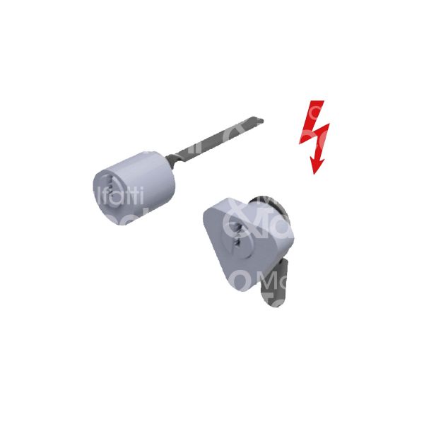 Securemme 300ecs1530 cilindro per serratura elettrica chiave piatta cifratura kd cromo satinato