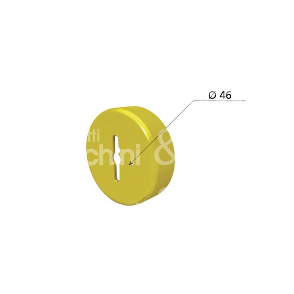 Securemme 4124xf4 cover per protettore misura Ø 46 profondita' mm 14,5 alluminio bronzato