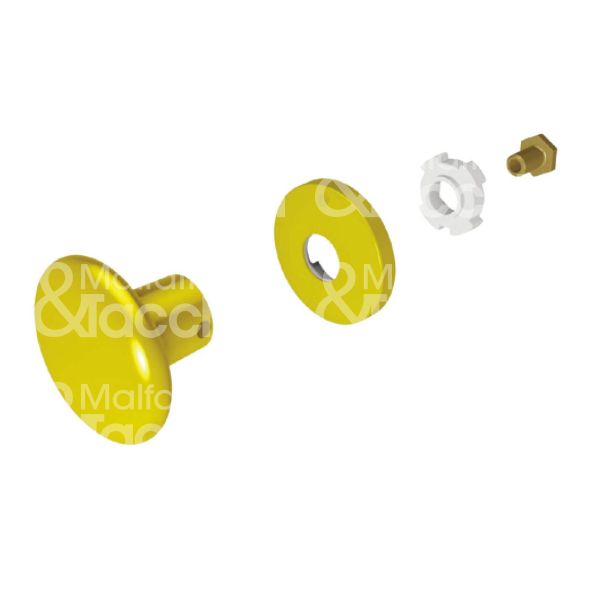 Securemme 5020cs pomolo centro porta roma alluminio cromo satinato Ø mm 63 fissaggio niples esagonale Ø rosetta mm 55