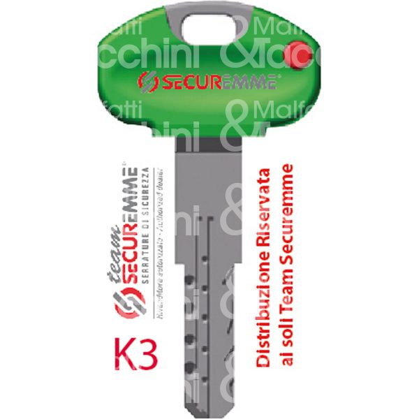 Chiave per cilindro k3 profilo k039