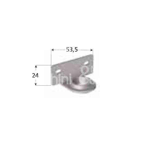Securemme sq2240xzb2 passante per asta terminale nylon misura mm 53,5 x 24 Ø 18,5
