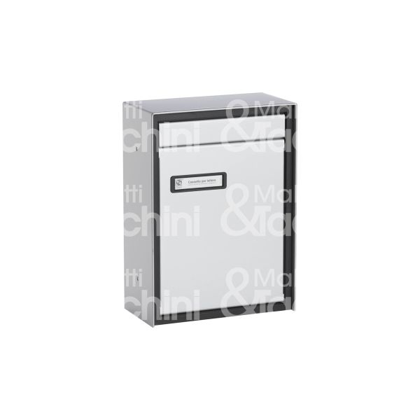 Silmec 1038072 cassetta postale s 380 utilizzo esterno alluminio colore argento ritiro posta posteriore tetto fisso l mm 310 - h mm 370 - p mm 125