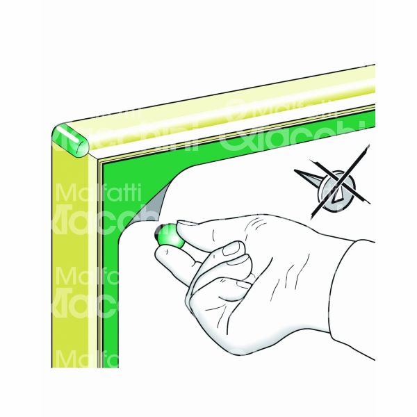 Silmec 40904 magnete per bacheca art. 40-904 confezione pz 4 verde Ø mm 16