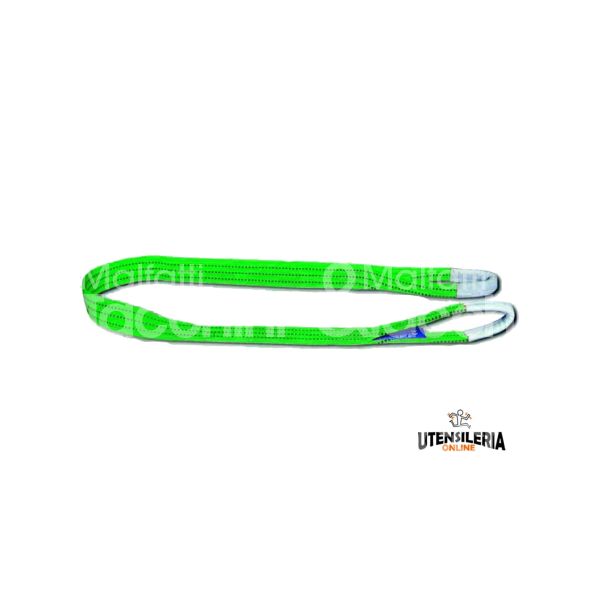 Strops cedllc60m2 fasce di sollevamento nastro piatto art. cedllc60m2 poliestere alta tenacità colore verde l mt  2 portata kg 2000 attacco asole rinforzate uni en 1492-1