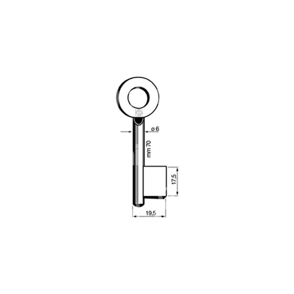 Silca 5921 chiave cadorine maschio