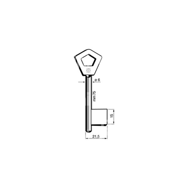 Silca 5922p2 chiave cadorine maschio