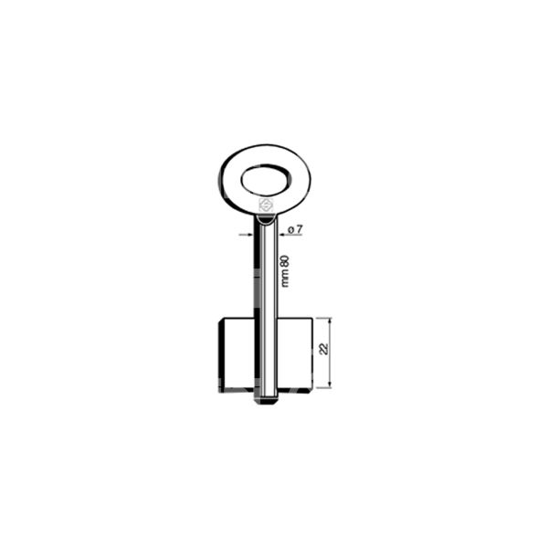 Silca 7608 chiave cassaforte maschio