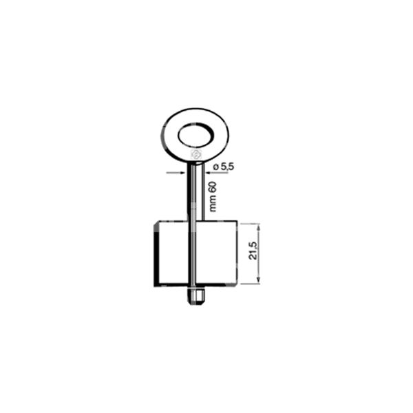 Silca 7657 chiave cassaforte maschio