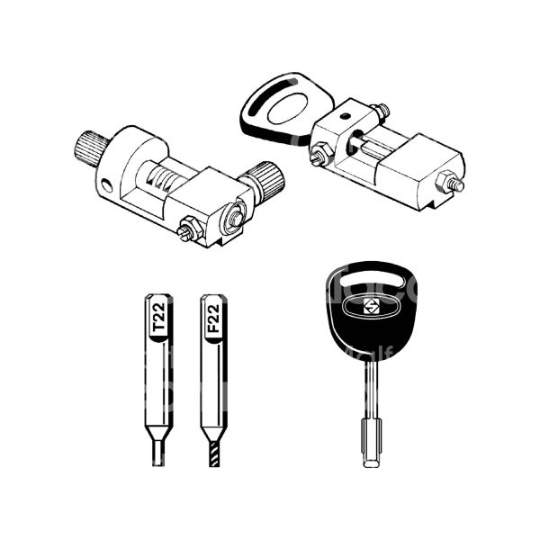 Art. d705485zb set dispositivo a codice per duplicatrice matrix s-xs-slx tastatore t22 fresa f22 6 chiavi fo21p