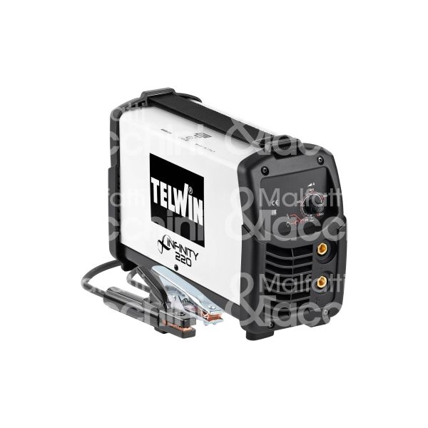 Telitalia 816082 saldatrice inverter infinity 220 tipo saldatura mma/tig dc elettrodi 1,6 - 4 mm corrente assorbita max 36 a potenza assorbita max 6 kw peso kg 6,56