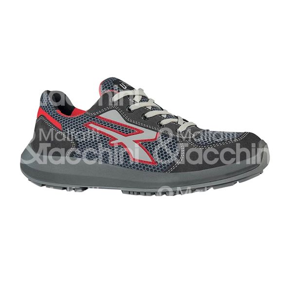U-power 2017635 scarpa antinfortunistica bassa skat classe di protezione s1p src esd taglia 35 colore grigio/rosso tomaia nylon ultra traspirante e pelle scamosciata suola infinergy puntale alluminio lamina antiperforazione conformità en iso 20345:2011