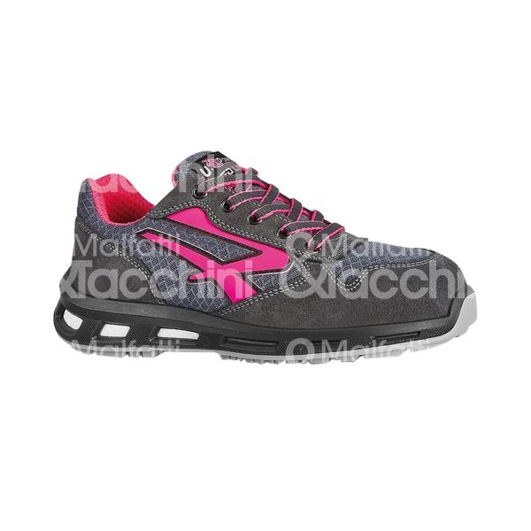 U-power 2021638 scarpa antinfortunistica bassa verok classe di protezione s1p src esd taglia 38 colore grigio/fucsia tomaia nylon e pelle scamosciata suola infinergy puntale alluminio lamina antiperforazione conformità en iso 20345:2011