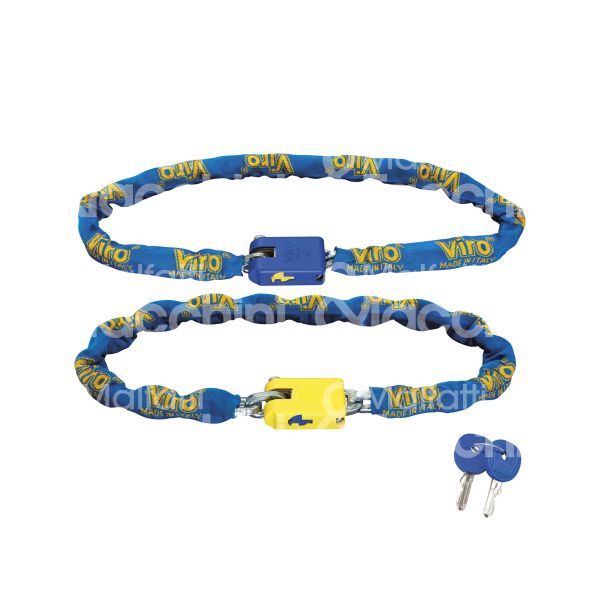Viro 423990 catena antifurto art. 4239 chiusura chiave acciaio ricoperto tessuto l mm 900