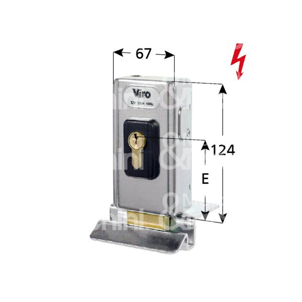 Viro 7918 elettroserratura da applicare verticale verticale e 70 ambidestra foro sagomato senza mandate
