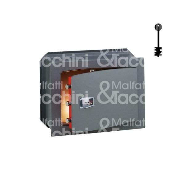 Technomax dk/3 cassaforte orizzontale a chiave da murare l 340 x h 210 x p 200 n° catenacci 2