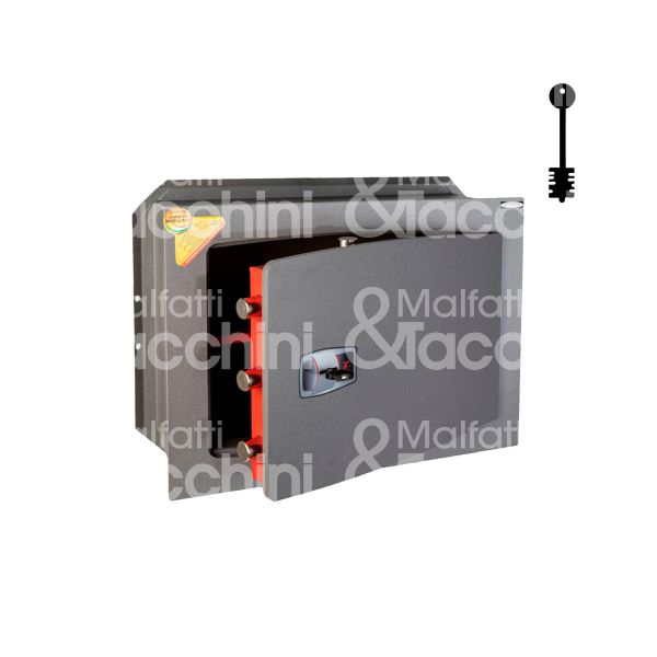 Technomax dk/3 cassaforte orizzontale a chiave da murare l 340 x h 210 x p 200 n° catenacci 2