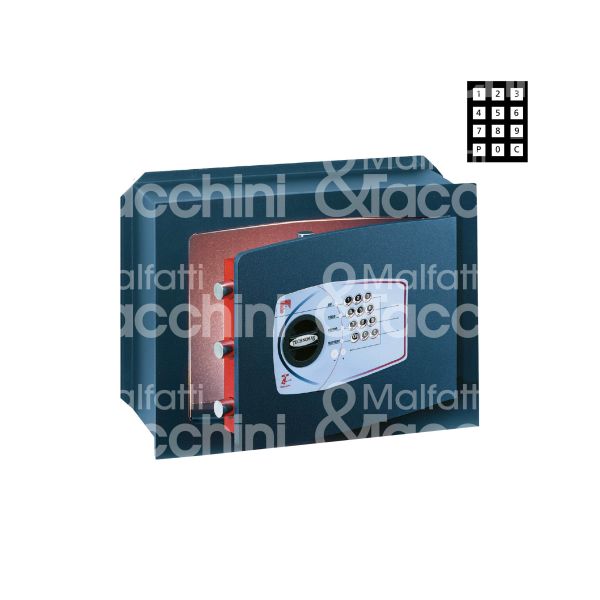 Technomax gt/1 cassaforte orizzontale combinazione digitale da murare l 270 x h 210 x p 150 n° catenacci 2