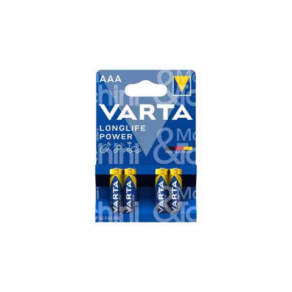 Varta 4903121414 pila longlife power aaa mn2400 ministilo alkaline confezione pz 4 - volts 1,5 v -