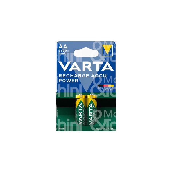 Varta 5716101402 pila recharge accu recycled aa mn2400 - lr3 stilo alkaline confezione pz 2 - volts 1,2 v - 2600