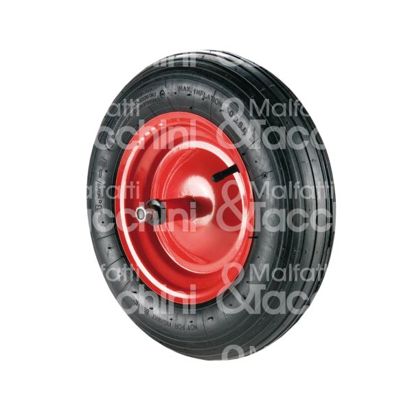 Valsecchi 46vt ruota pneumatica per carriola art. 46vt ruota in gomma flange in acciaio verniciato Ø mm 350 h mm 350 portata kg 170