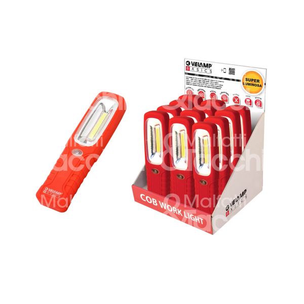 Velamp is463 torcia cob art. is463 led alimentazione batteria - batteria 4 pile aaa non incluse lumen 200 lm - 3 w -
