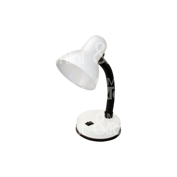 Velamp tl1201b lampada da tavolo charleston art. tl1201b bianco attacco e27 braccio flessibile