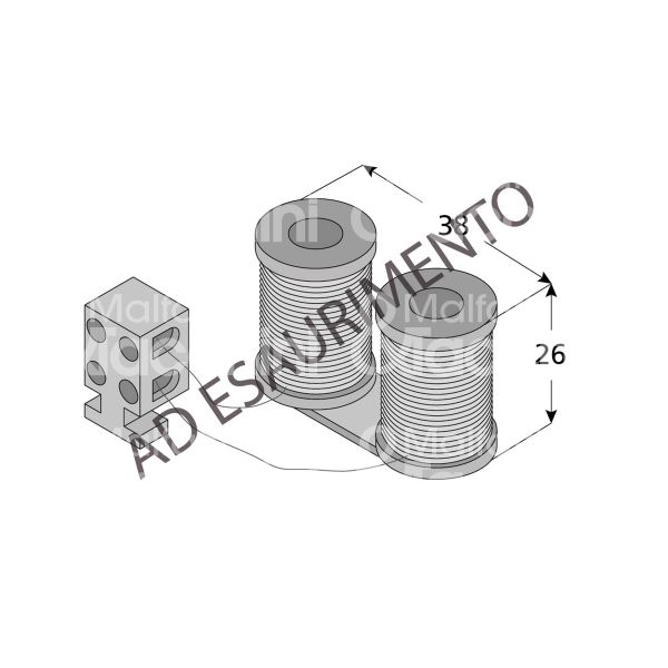 Welka 36001001 bobina 12 volt dx
