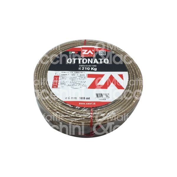 Za' ca4ao100 cavo stendibiancheria art. ca4o100 Ø mm 4 - mt 100 materiale int. acciaio otton. est pvc trasp.