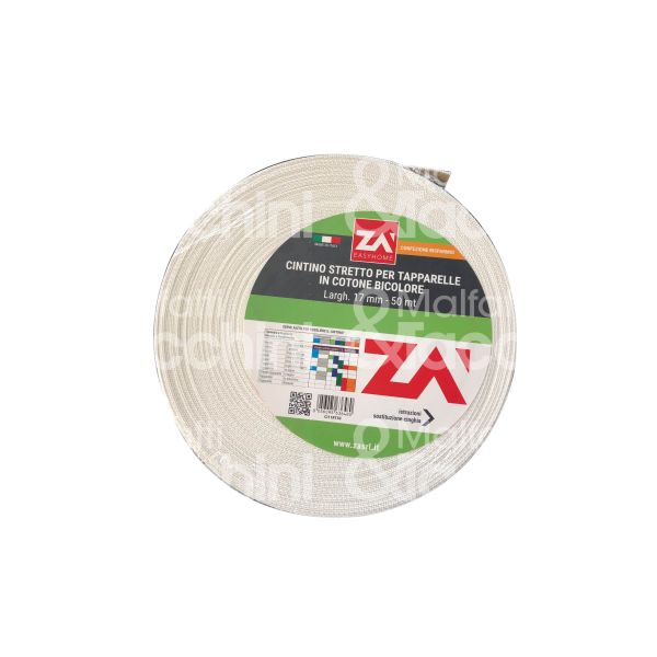 Za' ci11rt50 cintino tapparella art. ci11rt50 cotone bi-color - l mt 50 - h mm 17