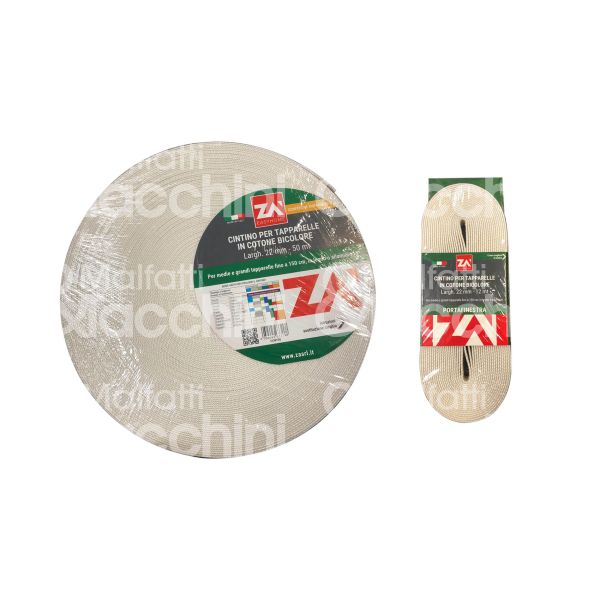 Za' ci3mt55 cintino tapparella art. ci3mt55 cotone bi-color - l mt 5,5 - gr 27 - h mm 22