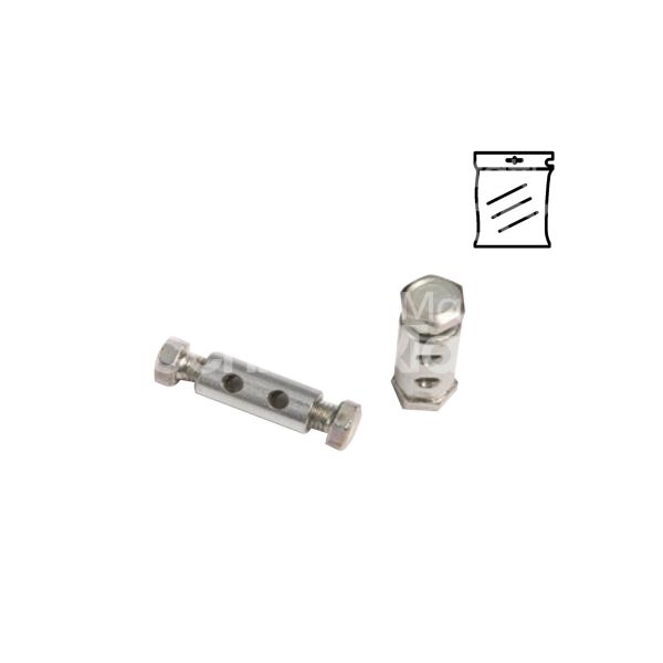 Za' fs44a020 morsetto 2 viti in testa art. fs44a020 confezione pz 4 materiale zincato Ø mm 3