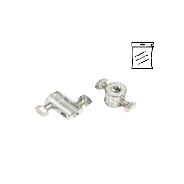 Za' fs44a040 morsetto 2 viti laterali art. fs44a040 confezione pz 4 materiale zincato Ø mm 4,5